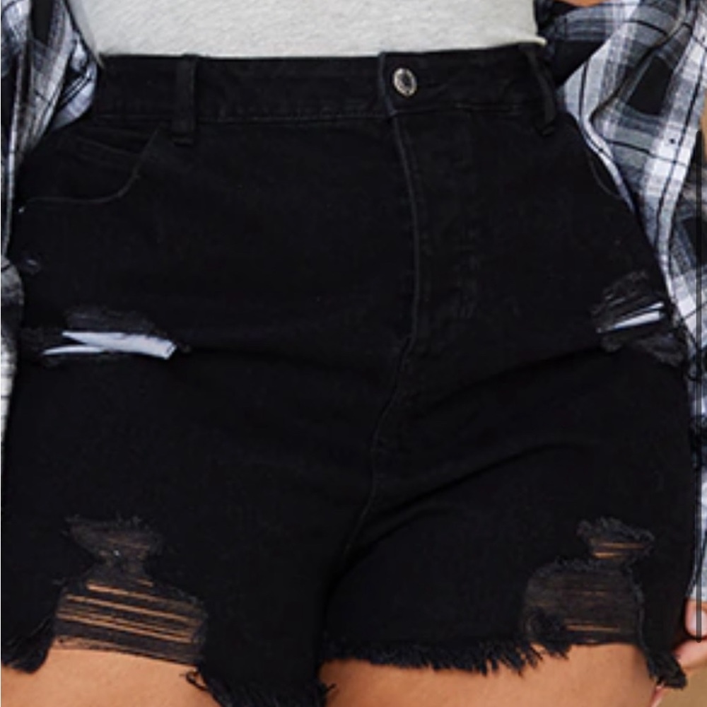Black Jean Shorts